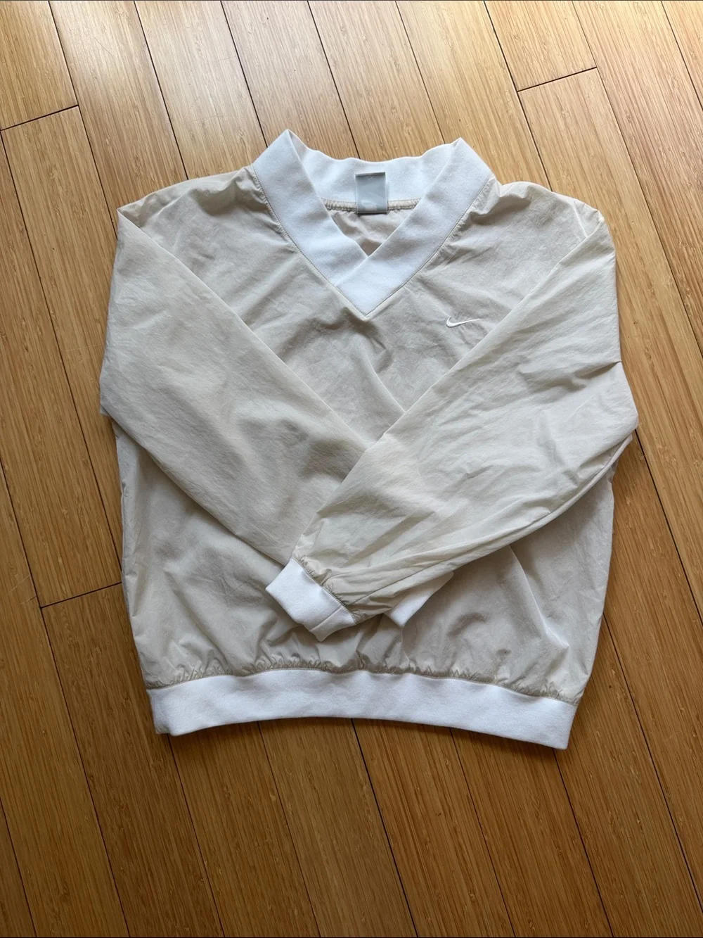 Nike Women’s Sportswear Cream V-Neck Pullover Shell